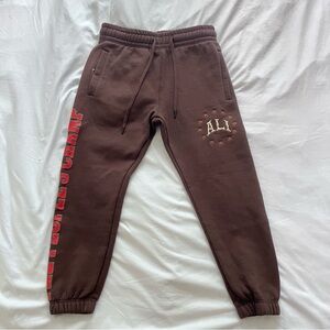 Shoe Palace Muhammad Ali Joggers Brown Sweats Small